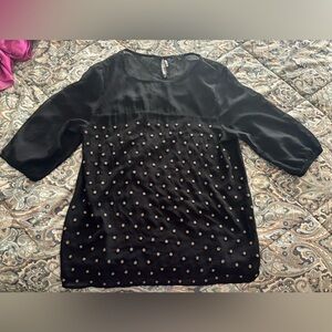 Black beaded Sisley top size medium